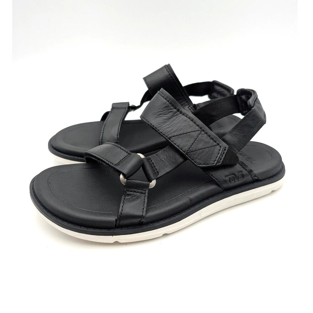 Teva Madera Slingback Flat Sandals Open Toe Women's Black Size US8.5 EU39.5